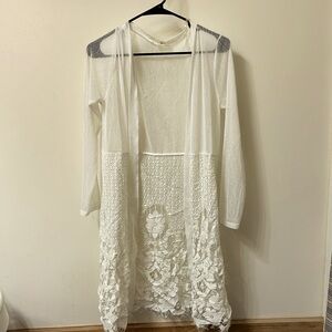 White lace cardigan